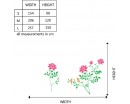 Beautiful Flowers on the Branches with Birds Flower Wall Decal Stickers